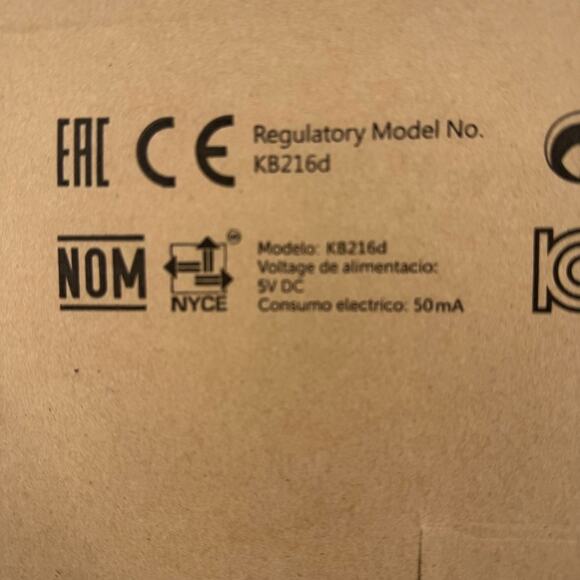 Dell black wired keyboard USB KB216-BK-US slim Qwerty quiet 104 keys NEW - Picture 9 of 9